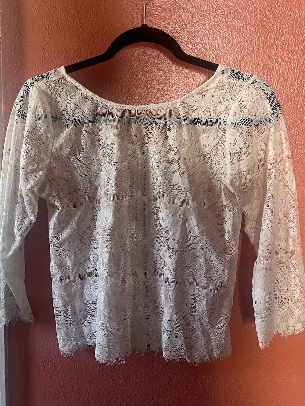Boho Romantic Y2K Off White Sheer Blouse